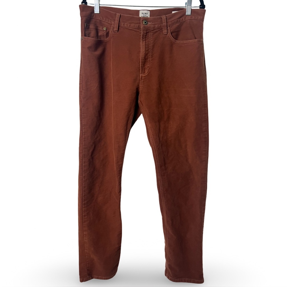 Flint and Tinder Men’s Straight Fit Brushed Cotton Pants Brown – Sz. 34x31